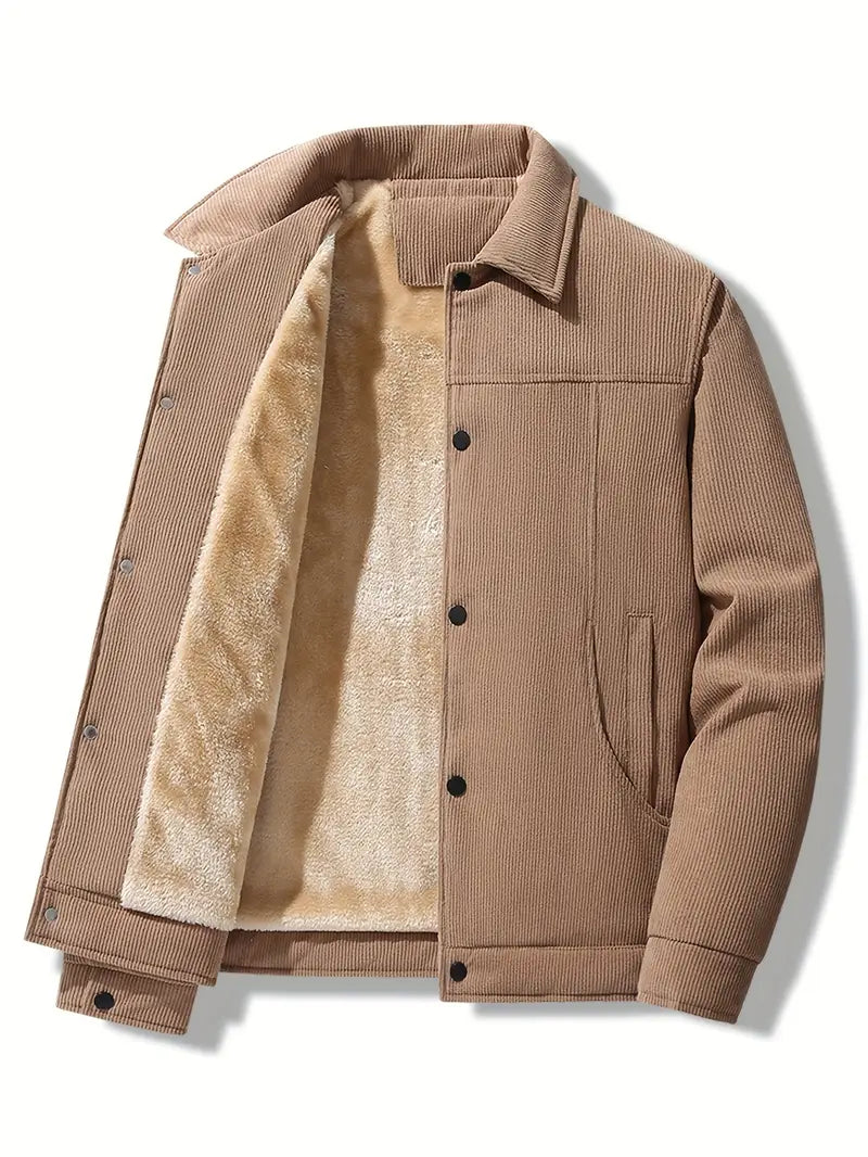 Herren Winterjacke Fleece Isolierung Cord - IdealeKleiden