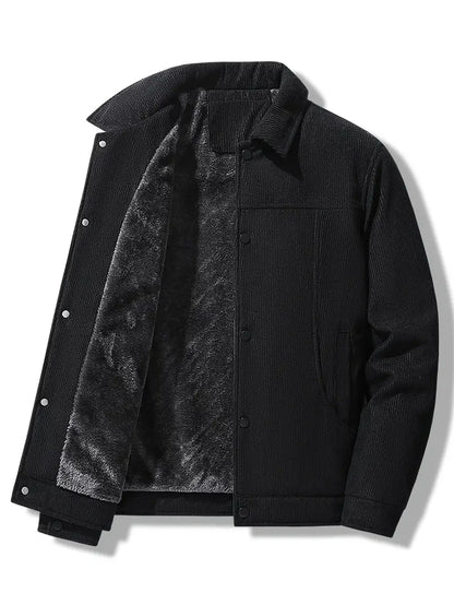 Herren Winterjacke Fleece Isolierung Cord