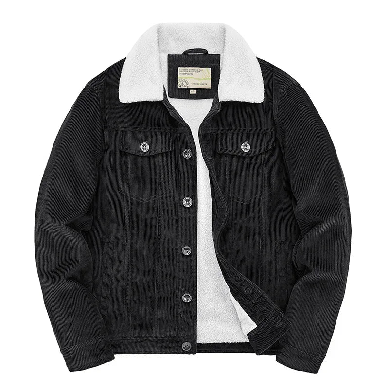 Herren Winterjacke Sherpa Fleece Warm