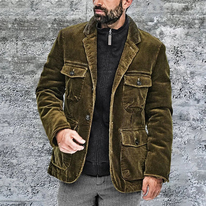 Herren Cargo Jacke mit Taschen und Knöpfen