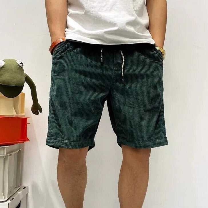 Sommer Cordshorts Bequem für Männer - IdealeKleiden