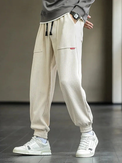 Herren Cordhose Jogger Bequem Baumwolle