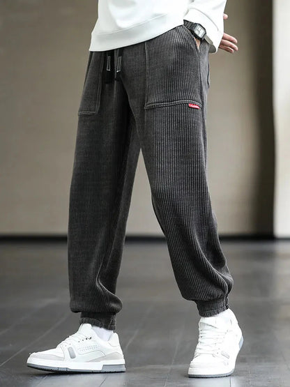 Herren Cordhose Jogger Bequem Baumwolle