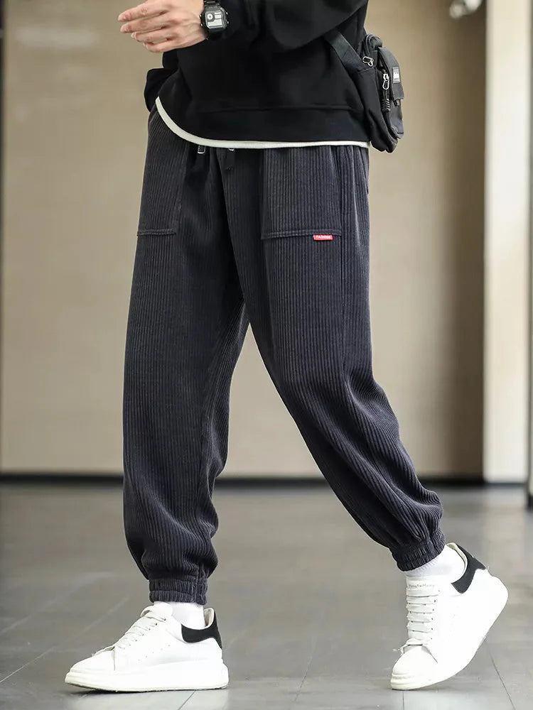 Herren Cordhose Jogger Bequem Baumwolle