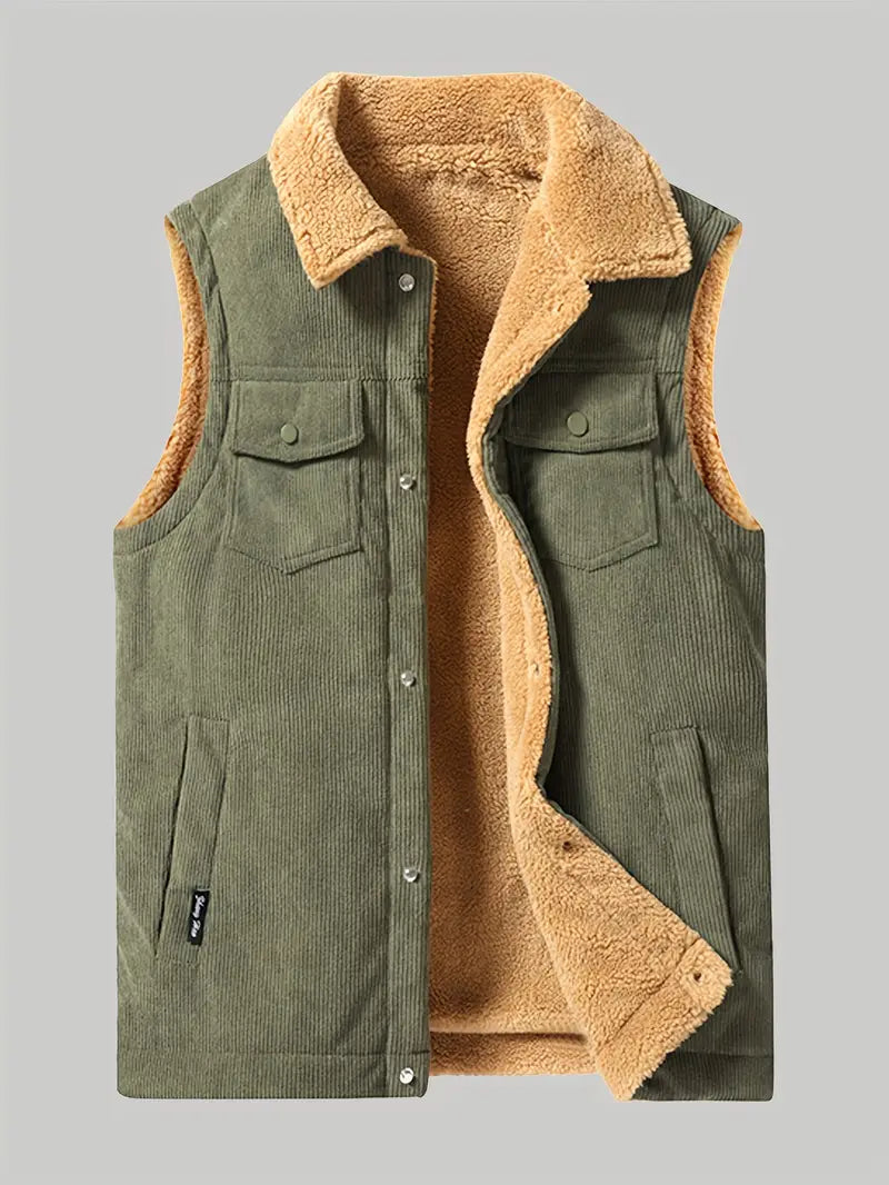 Herrenweste Winter Warm Fleece-lined
