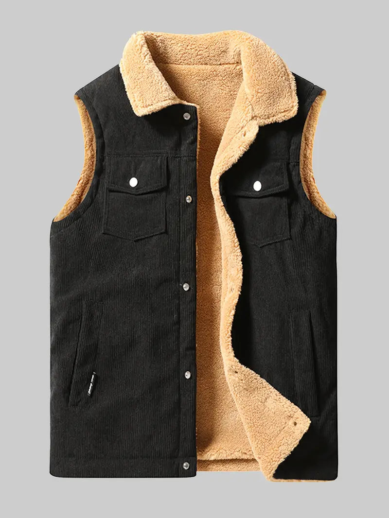 Herrenweste Winter Warm Fleece-lined - IdealeKleiden