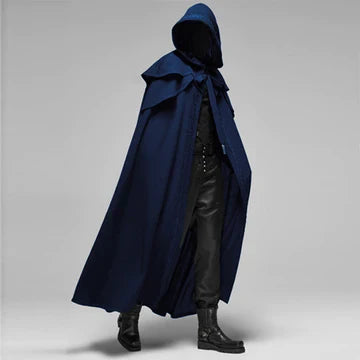 Gothic Kapuzenmantel Schwarz Elegance