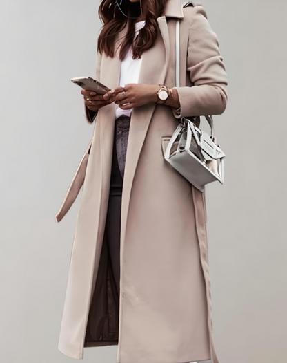 Damen Wintermantel Lang Mit Taschen