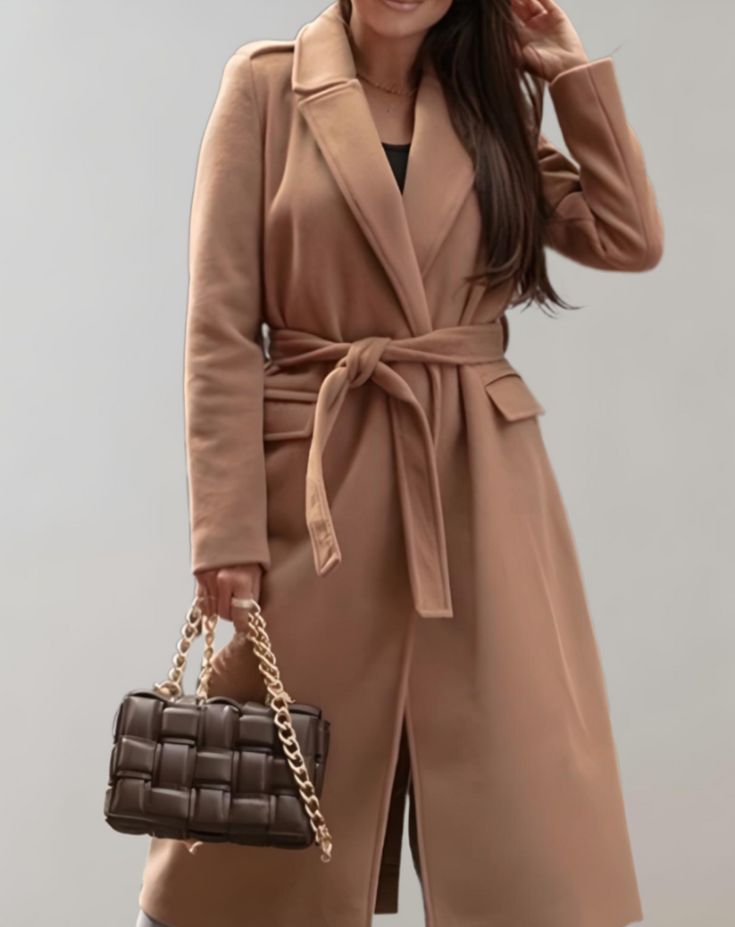 Damen Wintermantel Lang Mit Taschen