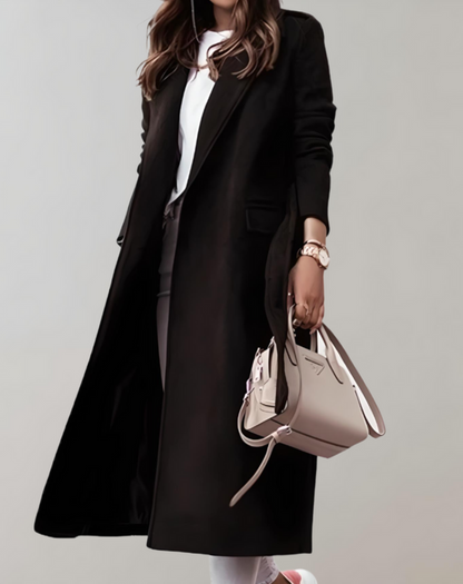 Damen Wintermantel Lang Mit Taschen