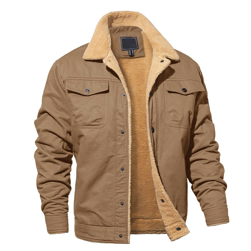 Herren Cargo Jacke Fleece Isoliert
