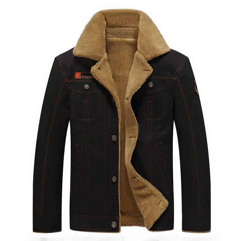 Herren Winterjacke Sherpa Fleece Isoliert