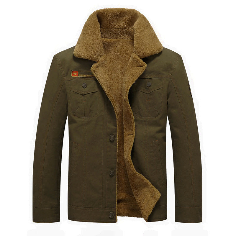 Herren Winterjacke Sherpa Fleece Isoliert