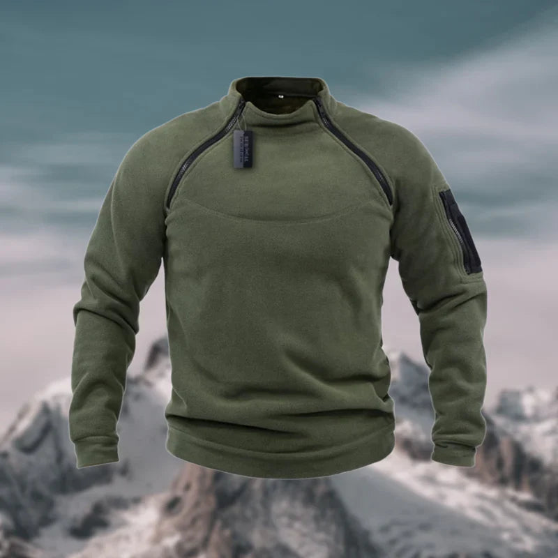 Herren Fleece Pullover Winddicht Funktionell