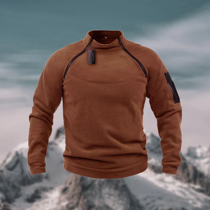 Herren Fleece Pullover Winddicht Funktionell