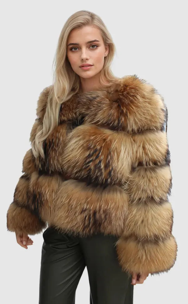 Elegante Kunstfelljacke Damen