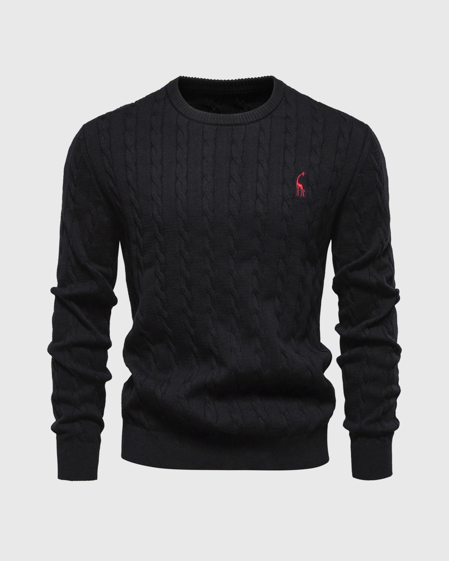 Stylische Kleidung | Zopfstrick Regular Fit Rippbündchen Logo Detail