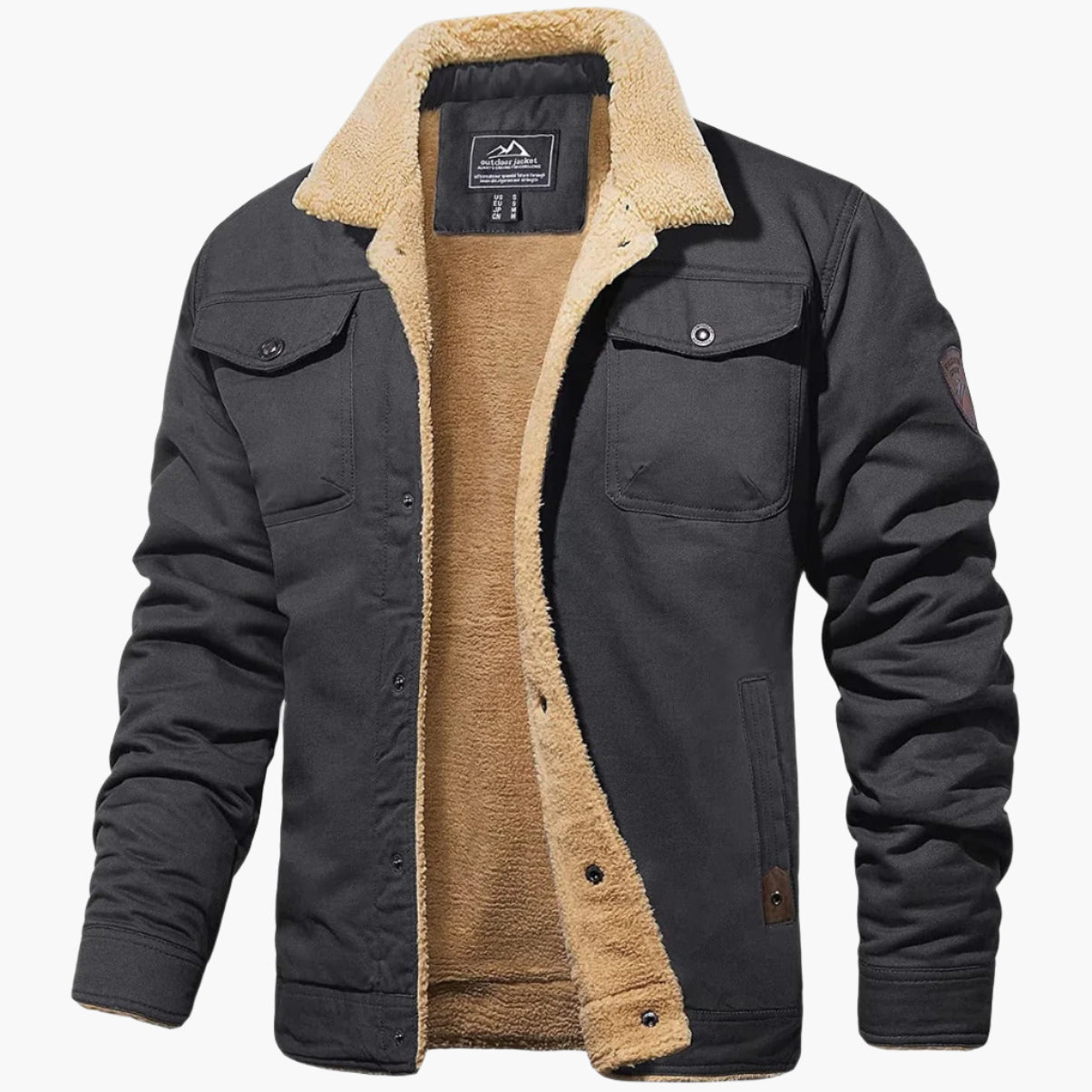 Winter Bomberjacke Warm Gefüttert Retro Stil