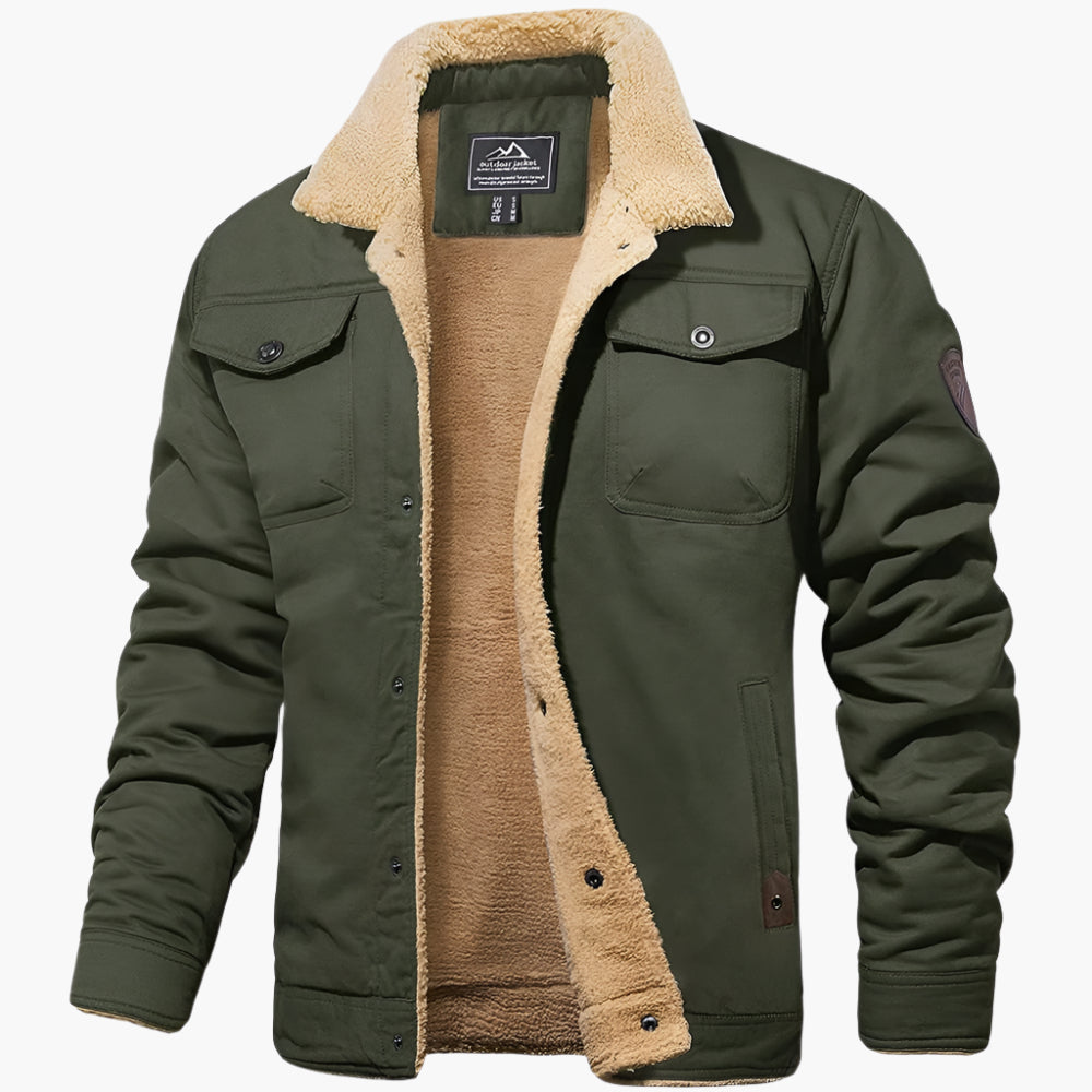 Winter Bomberjacke Warm Gefüttert Retro Stil
