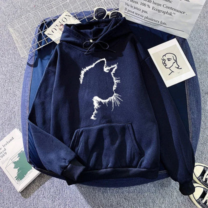 Kuschelige Hoodie mit Niedlichem Katzen Design