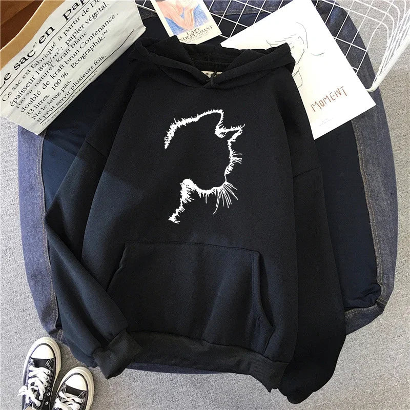 Kuschelige Hoodie mit Niedlichem Katzen Design
