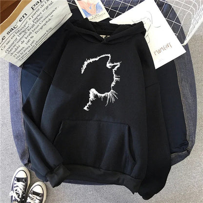 Kuschelige Hoodie mit Niedlichem Katzen Design