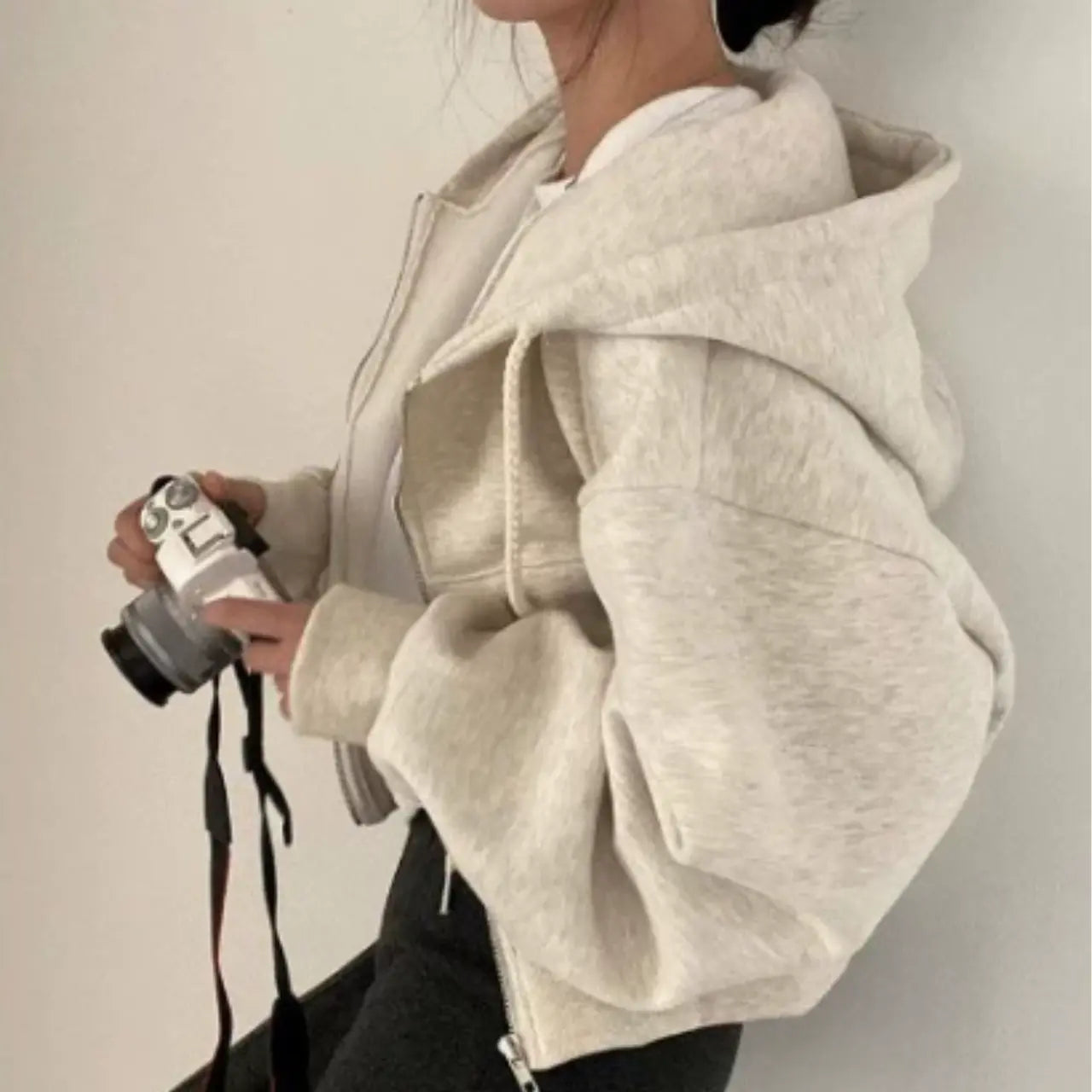 Bequeme Hoodie Mit Reißverschluss