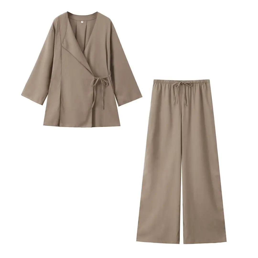 Sommer Leinenanzug Elegante Damenmode