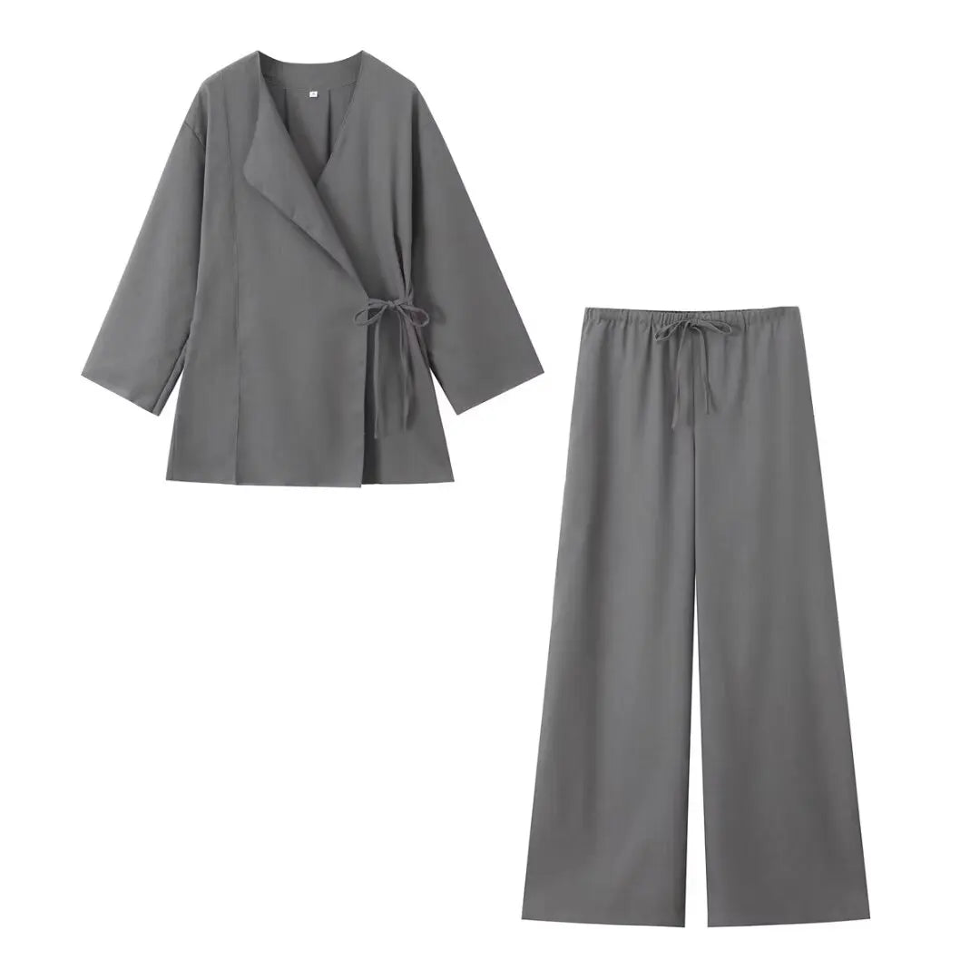 Sommer Leinenanzug Elegante Damenmode
