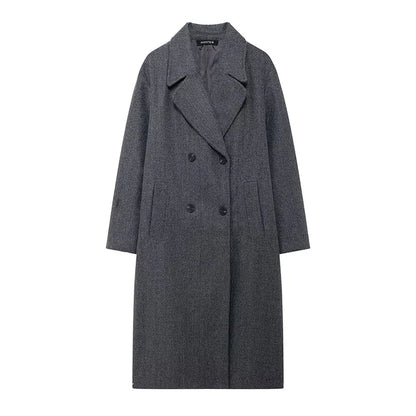 Eleganter Damen Wintermantel Revers Steppjacke