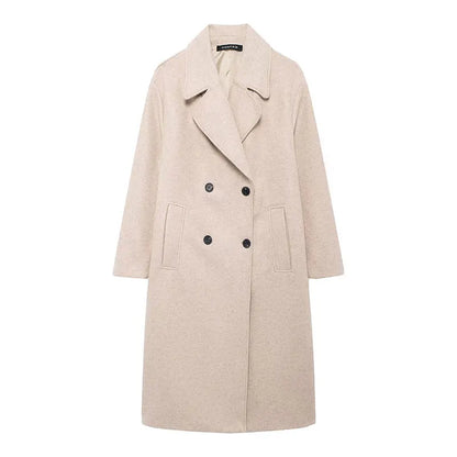 Eleganter Damen Wintermantel Revers Steppjacke