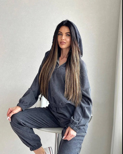 Kapuzenoutfit Zweiteilig Langärmlig