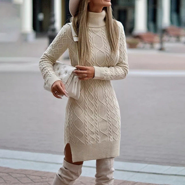 Stylisches Winterkleid Damen Elegant