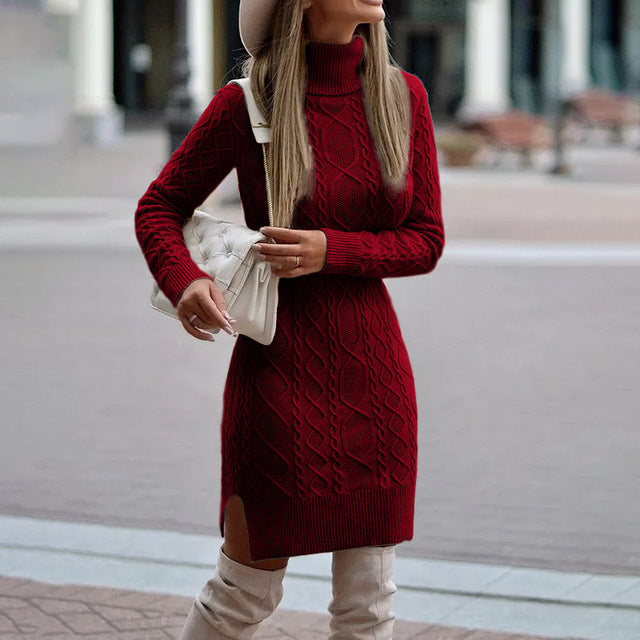 Stylisches Winterkleid Damen Elegant