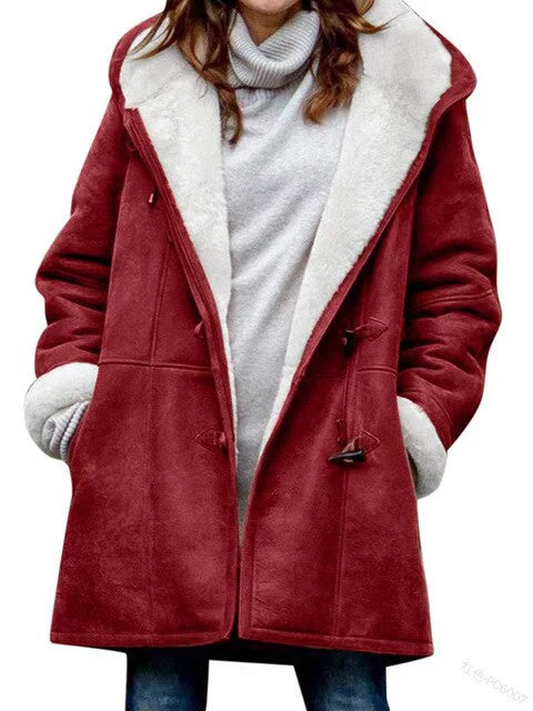 Damen Wintermantel Lässig Warm Modern