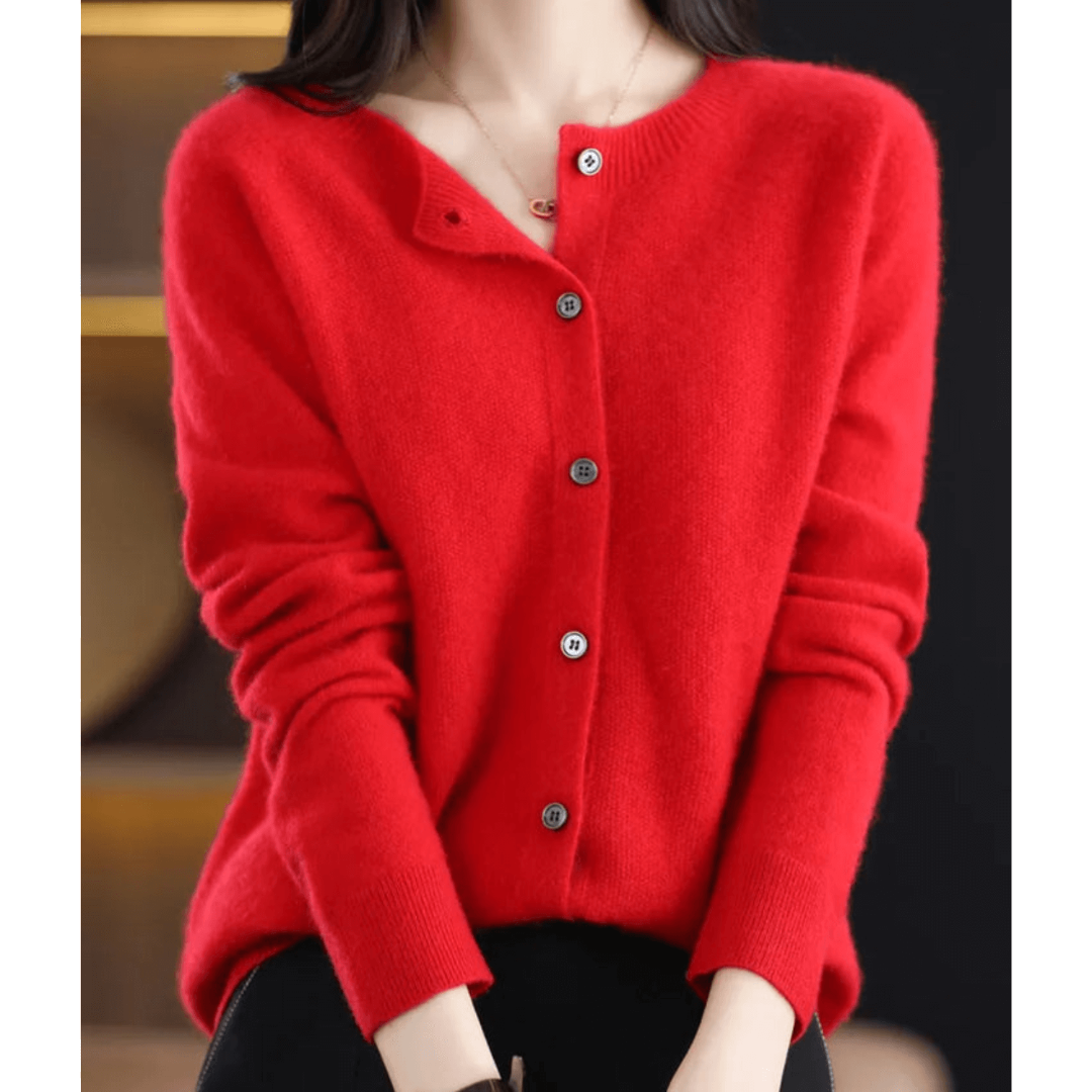 Klassischer Cardigan mit Knöpfen Zeitloses Design