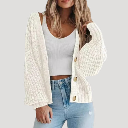 Damen Strickjacke Oversized Ärmel Modern