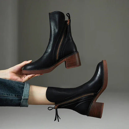 Modische Stiefeletten DamenSchuhe Blockabsatz