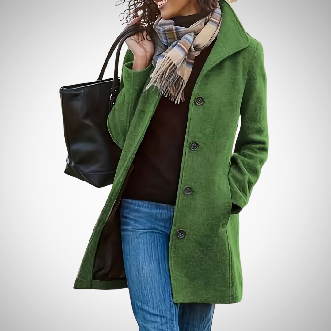 Damen Winterjacke Tailliert Knopfleiste Modern - IdealeKleiden