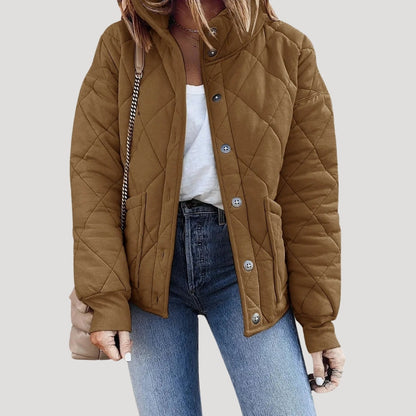 Damen Pufferjacke Steppweste Warm Isoliert