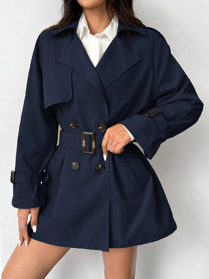 Damen Regenjacke Kurz Style Schnürbund