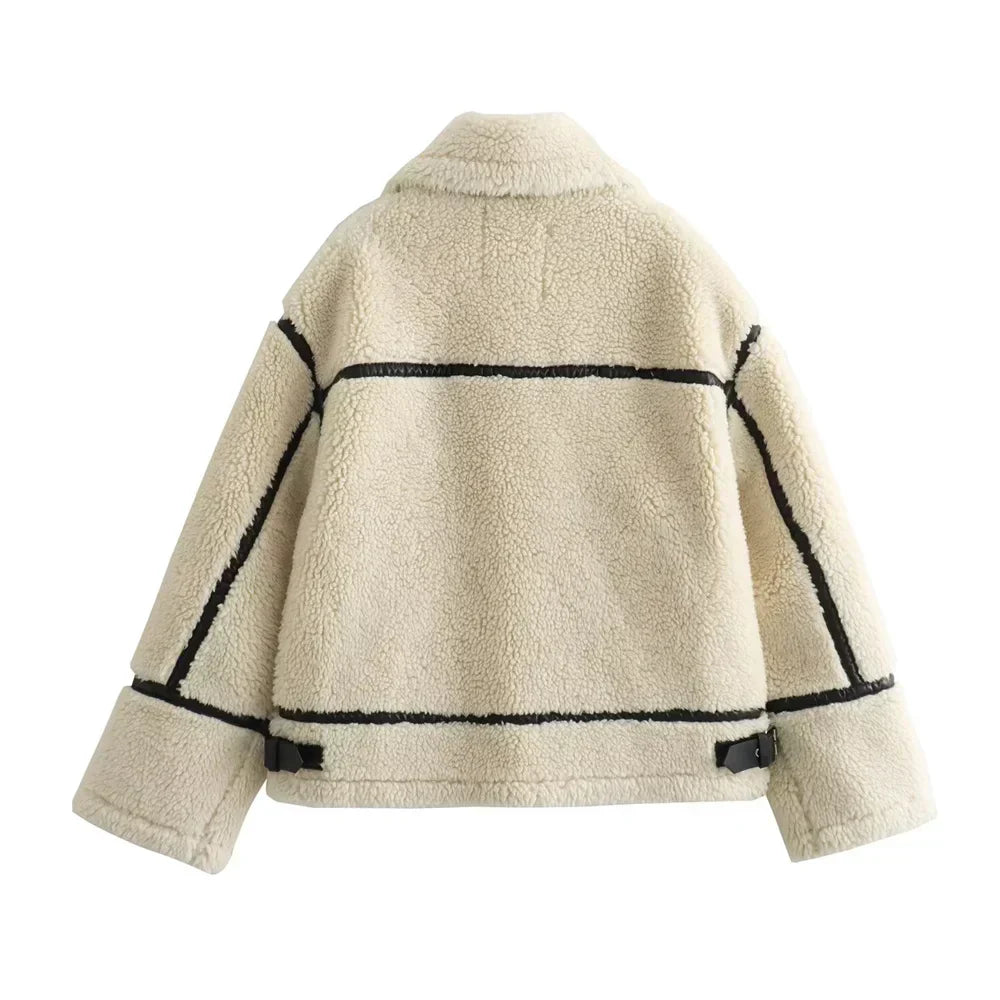 Winterjacke Damen Sherpa Weich & Warm - IdealeKleiden