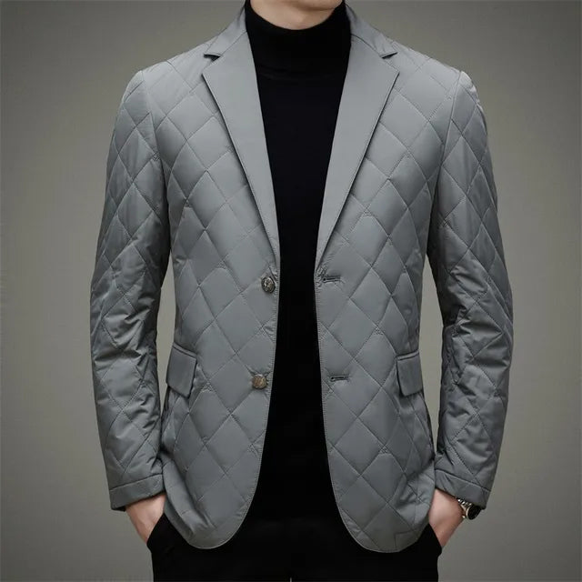 Herren Steppjacke Eleganter Blazer-Stil