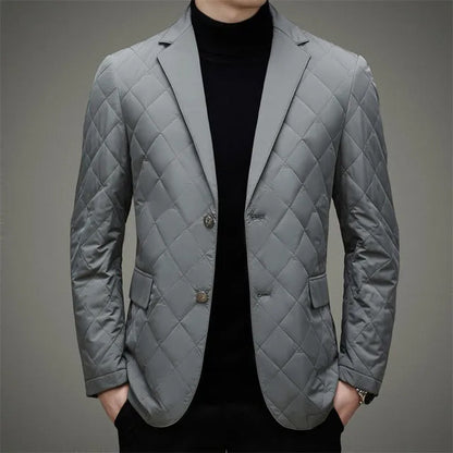 Herren Steppjacke Eleganter Blazer-Stil
