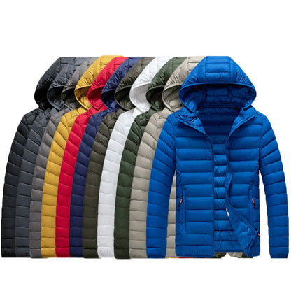 Herren Winterjacke Leicht Gepolstert Isoliert - IdealeKleiden