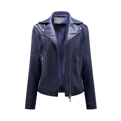 Modische Lederjacke Herbst Trend