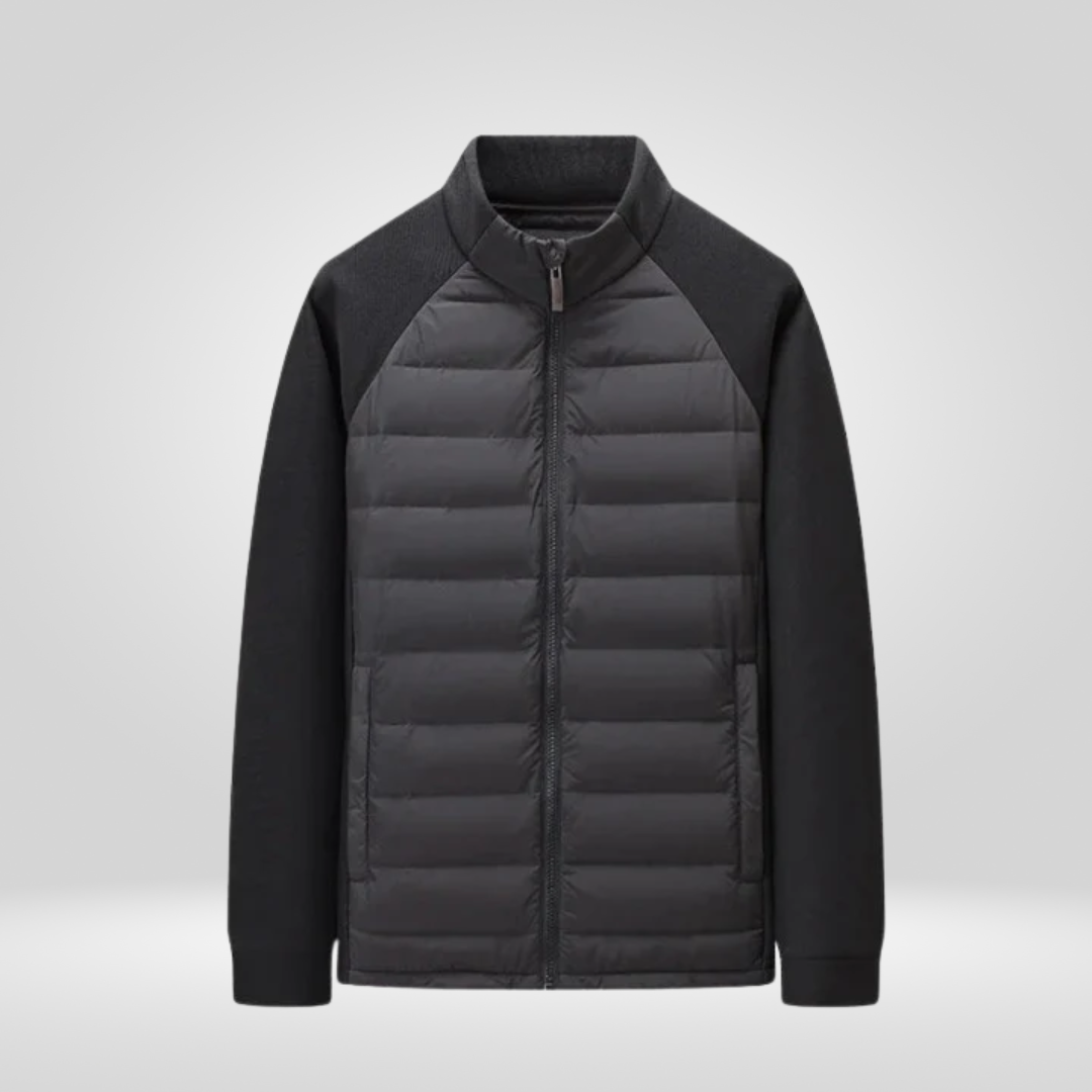 Leichte Herren Winterjacke Warm Reißverschluss Daunenfüllung