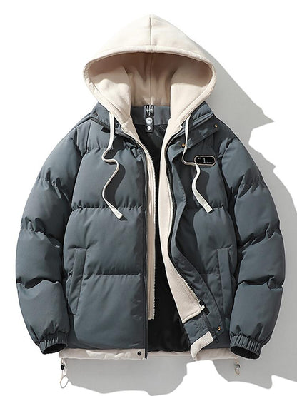 Herren Daunenjacke Warm Kapuze Wintermantel