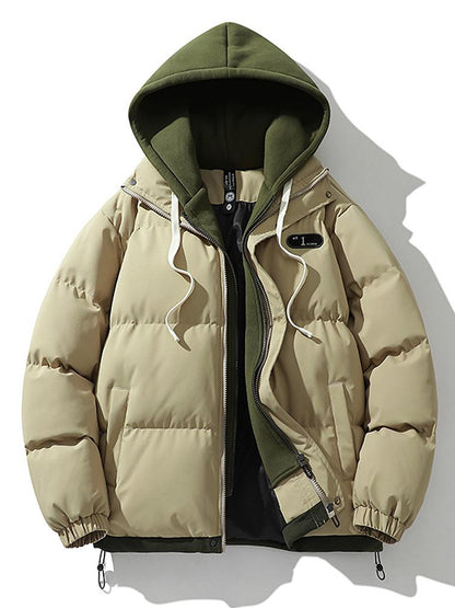 Herren Daunenjacke Warm Kapuze Wintermantel