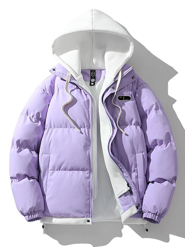 Herren Daunenjacke Warm Kapuze Wintermantel
